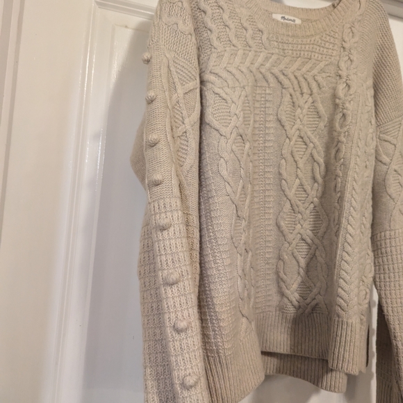 Madewell Cream Cable Knit Sweater - Picture 3 of 8